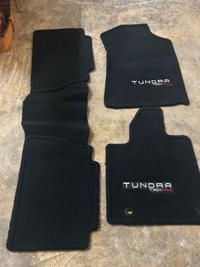 Tundra Black Carpet Floor Mat Set with TRD Pro Logos